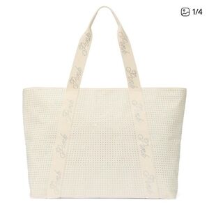 PINK Victoria's Secret Off-White Tote Bag